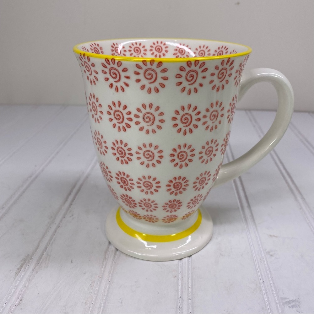 Signature Housewares stoneware  printed coffee mug